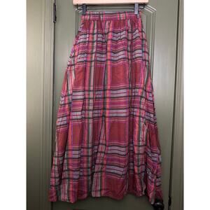 NWT Ro's Garden Jimena Classic Tartan Holiday Christmas Midi Skirt Plaid Red XS